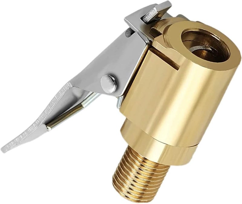 LDCRE Tire Air Chuck with Clip Adapter, Brass Locking Tire Inflator Nozzle Adapter Connect, No Leakage Tire Chucks for Vehicle Inflator Compressor Pump Connect Accessories Tool 8mm 1Pack - Image 1